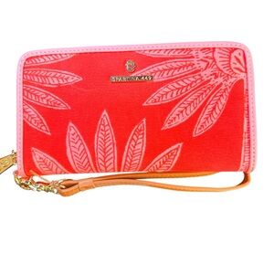 NWT’s Spartina 449 Coral and Pink Palmetto Frond Phone Wallet Wristlet